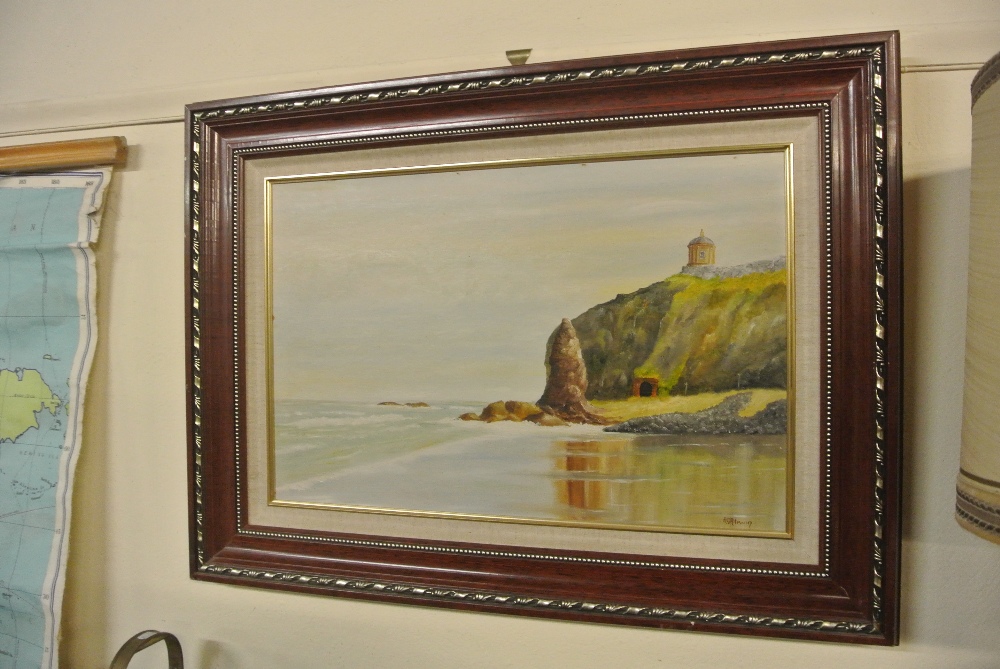ARTWORK - An original framed oil painting showing