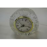 CRYSTAL - A Tyrone Crystal circular quartz clock.