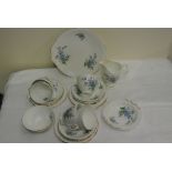 CERAMICS - A Royal Albert Forget me not tea set to