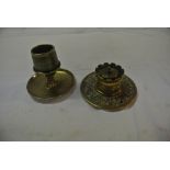COLLECTABLES - A set of brass desk items to includ