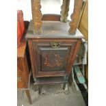 FURNITURE/ HOME - An antique inlaid bedside locker