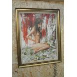 ARTWORK - An original framed abstract painting of