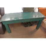FURNITURE/ HOME - A large green table.