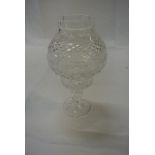 CRYSTAL - A Tyrone Crystal candlestick with shade.