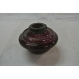 COLLECTABLES - An antique purple glass oil lamp re