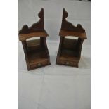 FURNITURE/ HOME - A pair of carved wooden drawer u