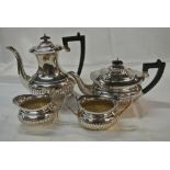 COLLECTABLES - A 4 piece silver plated tea service