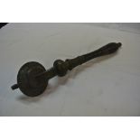 COLLECTABLES - An antique/ vintage brass & wood be