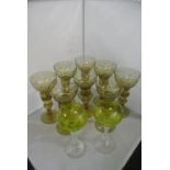 COLLECTABLES - A set of 8 antique decorative wine