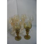 CERAMICS/ GLASS - A set of 5 unusual antique/ vint