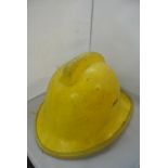 COLLECTABLES - A retro yellow British fireman's he