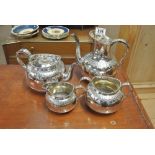 COLLECTABLES - A 4 piece silver plated tea service