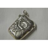 SILVER - A Victorian sterling silver vesta case wi