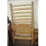 FURNITURE/ HOME - A pine single bed frame.