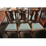 FURNITURE/ HOME - A set of 6 antique dining chairs