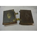 COLLECTABLES - A set of 2 antique family Bibles.