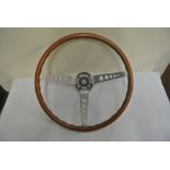 COLLECTABLES - A vintage wood rimmed steering whee