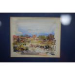 SMALL ORIGINAL LANDSCAPE. Unsigned but believed to be Anton Sulek. 15cm x 12cm.