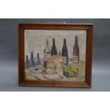 ORIGINAL OIL ON CANVAS OF STILL LIFE. SIGNED T LOYDE 1940. WIDTH 60CM