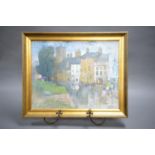 TOWN SCENE SIGNED F. G. WILLS, oil on board, 45cm x 35cm.