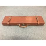 GUNMARK LEATHER SHOTGUN CASE, to fit up to 30” barrels and 20” stock, leather straps, carrying