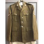 SOLDIER'S NO 2 DRESS UNIFORM, including jacket, trousers, shirt, lanyard, Royal Engineer buttons