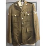 SOLDIER'S NO2 DRESS UNIFORM, including jacket, trousers, shirt, Army Air Corps buttons etc,