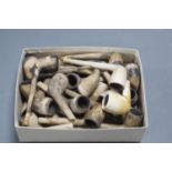 BOX OF CLAY PIPES. Many marked Newcastle and Sunderland.