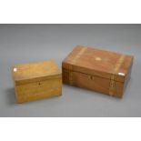 TWO SMALL WOODEN BOXES
