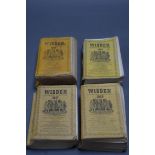 4 COPIES OF WISDEN'S CRICKETER'S ALMANAC 1948, 1955, 1957, 1958