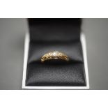 18CT GOLD DIAMOND RING. Size N. Total weight 3g.