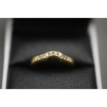 18CT GOLD DIAMOND SHAPED ETERNITY RING. Size N. Total weight 3.9g