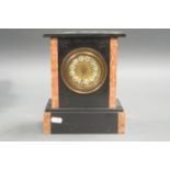 A MARBLE MANTLE CLOCK, FOR ATTENTION