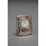 CARRS SILVER-CASED TRAVEL CLOCK