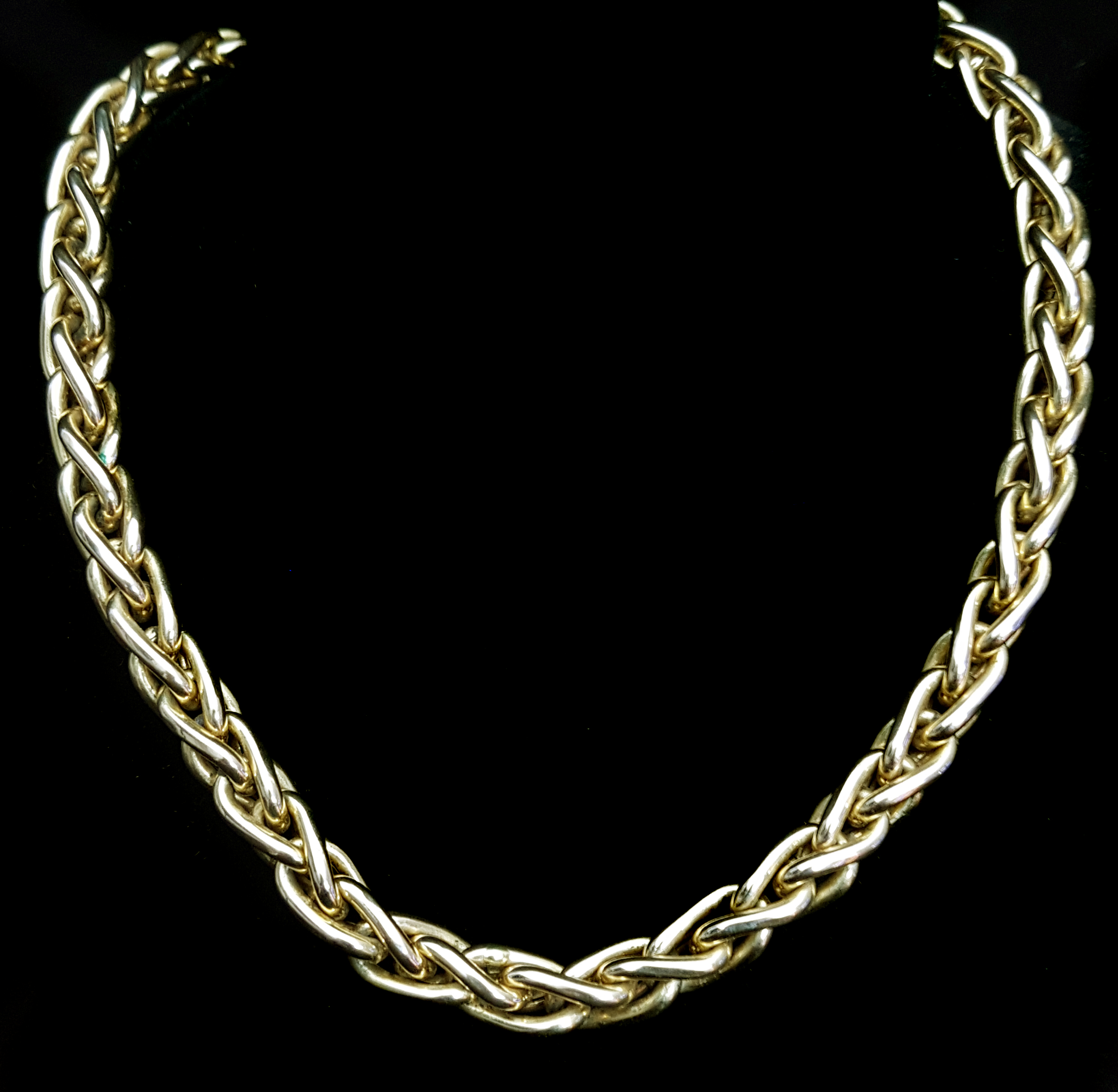 A heavy 22ct yellow gold rope twist necklace, approx 61cm long, 49 grms approx.