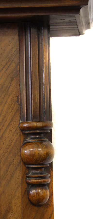 A Gustav Becker Vienna regulator wall clock, of walnut case, marked GB with anchor to dial, double - Image 4 of 8