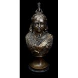 Royal Interest (or even Eastenders Interest) Queen Victoria - A bronzed resin bust, 42 cm high