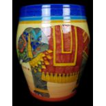 Sally Tuffin for Dennis China Works - An Indian Arch pattern vase, numbered 67, dated 2000, 19cm