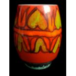 A Poole Pottery Delphis range vase, printed number 83, decorators mark AE for Andree Fontana 1973-