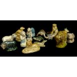 Wade Whimseys - A group of small figures including bison; polar bear; lion and turtles (17)