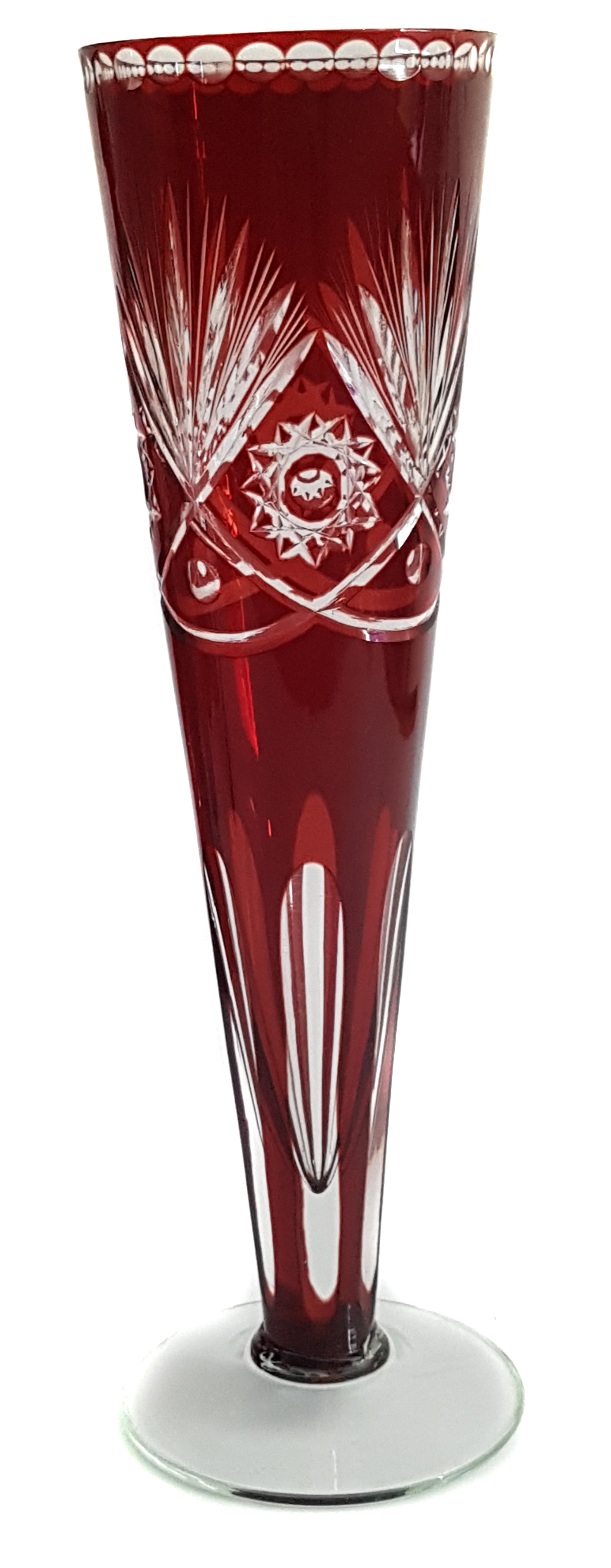 A group of ruby and cranberry coloured glasswares comprising a cranberry claret jug; two cut - Image 2 of 7