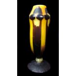 Schneider - An early cameo glass vase, of tapered bullet form, the body of graduated tangerine to