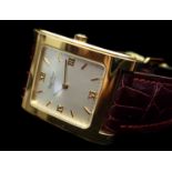 A gentleman's Paul Picot Geneve wristwatch, white dial with gilt hour batons, Roman numerals at