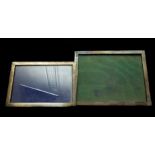 Two silver rectangular photograph frames, Birmingham 1912; and 1911, 23 x 17.5cm max and smaller (