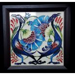 Emma Bossons for Moorcroft Pottery - Tile of Smiles pattern tile/plaque, limited edition of 50,