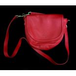 A Red Mulberry handbag, of D form with long shoulder strap, suede interior; with dust bag (2)