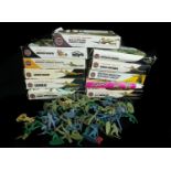 Vintage Toys - Airfix 1/32 scale unpainted plastic Soldiers, most with original packaging, including