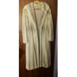 Pearl mink full length coat, UK size 10-12, made by Alma of Wimbledon, 1970's, with storage bag (2)