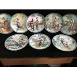 Beauties of the Red Mansion, Eight Limited Edition porcelain plates designed by Zhao Humin, 1986,