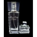 Miss Dior Cherie - Two Commercial Perfume bottles comprising: Miniature rectangular with